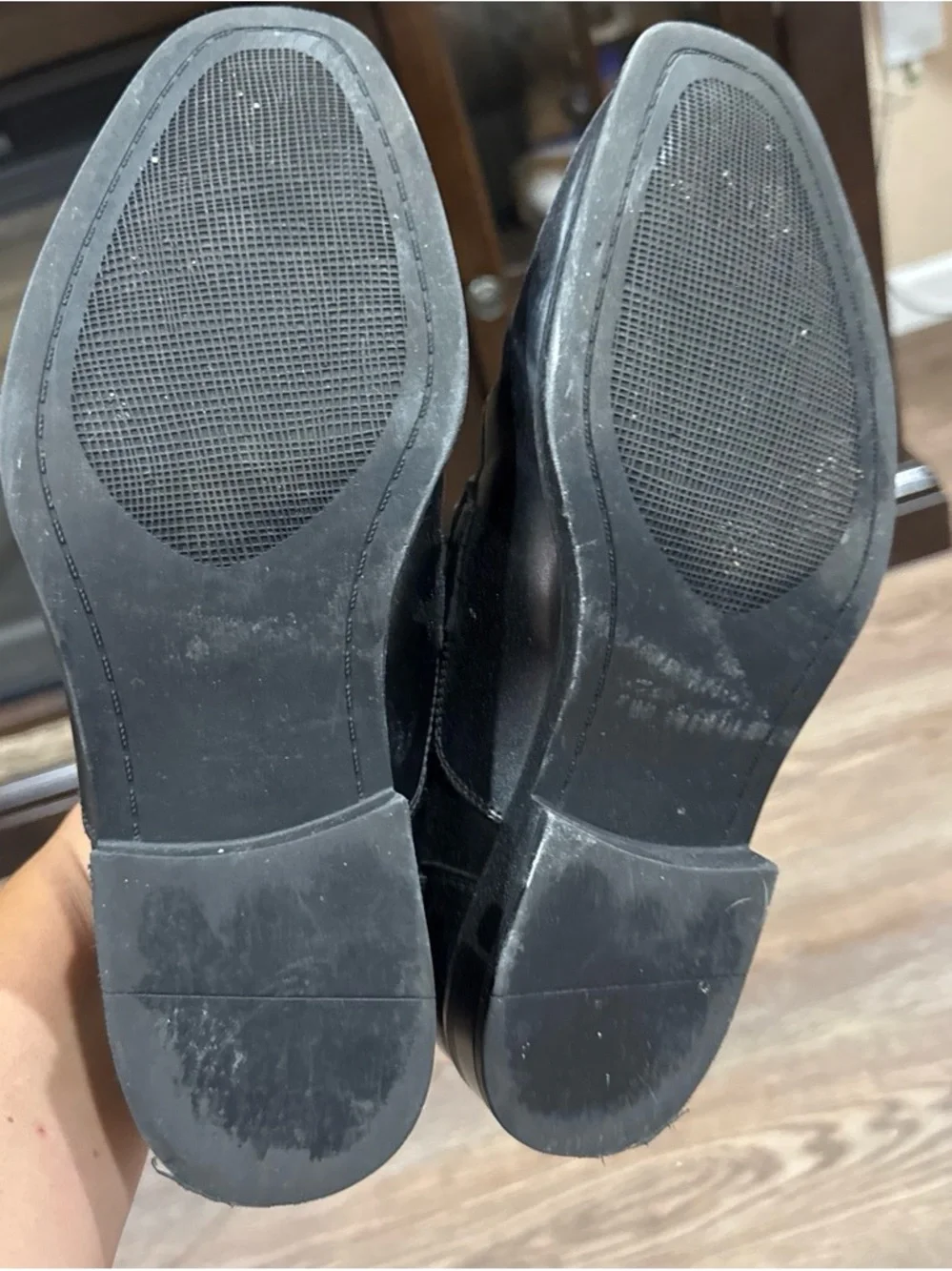 Restoration Hardware Kids Black Leather Slip-On Dress Loafers